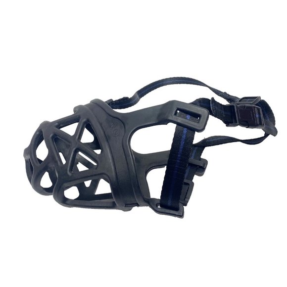 Dog Muzzle Basket Anti Barking And Chewing Dog Mouth Cover Breathable XL / 5 - Picture 1 of 14